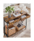 Konsolentisch LNT015B01V1, 80cm (H), 100x30cm (BxT), rechteckig, braun / schwarz