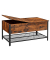 Couchtisch, 47cm (H), 100x55cm (BxT), rechteckig, braun / schwarz