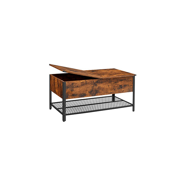 0194343030999 - Vasagle Couchtisch Wohnzimmertisch mit klappbarer Platte verstecktem Stauraum Gitterablage Metallgestell für Wohnzimmer Industrie-Design 100 x 0194343030999 - Vasagle Couchtisch Wohnzimmertisch mit klappbarer Platte verstecktem Stauraum Gitterablage Metallgestell für Wohnzimmer Industrie-Design 100 x