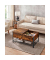 Couchtisch, 47cm (H), 100x55cm (BxT), rechteckig, braun / schwarz