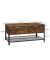 Couchtisch, 47cm (H), 100x55cm (BxT), rechteckig, braun / schwarz