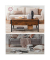 Couchtisch, 47cm (H), 100x55cm (BxT), rechteckig, braun / schwarz