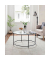 Couchtisch, 45,5cm (H), 84x84cm (BxT), rund, glasklar / schwarz