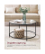 Couchtisch, 45,5cm (H), 84x84cm (BxT), rund, glasklar / schwarz