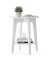 Beistelltisch LET283T14, 50,7cm (H), 40x40cm (BxT), rund, weiß / weiß