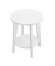 Beistelltisch LET283T14, 50,7cm (H), 40x40cm (BxT), rund, weiß / weiß