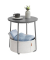 Beistelltisch LET223G49, 50cm (H), 45x45cm (BxT), rund, grau / grau