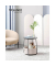 Beistelltisch LET223G49, 50cm (H), 45x45cm (BxT), rund, grau / grau