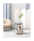 Beistelltisch LET223G49, 50cm (H), 45x45cm (BxT), rund, grau / grau