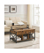 Couchtisch, 48 / 62cm (H), 95x60cm (BxT), rechteckig, braun / schwarz
