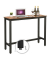Bistrotisch LBT12X, 100cm (H), 120x40cm (BxT), rechteckig, braun / schwarz