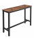 Bistrotisch LBT12X, 100cm (H), 120x40cm (BxT), rechteckig, braun / schwarz