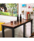 Bistrotisch LBT12X, 100cm (H), 120x40cm (BxT), rechteckig, braun / schwarz