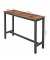 Bistrotisch LBT12X, 100cm (H), 120x40cm (BxT), rechteckig, braun / schwarz