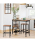 Bistrotisch LBT013B01, 90cm (H), 110x40cm (BxT), rechteckig, braun / schwarz