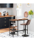 Bistrotisch LBT013B01, 90cm (H), 110x40cm (BxT), rechteckig, braun / schwarz