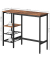 Bistrotisch LBT013B01, 90cm (H), 110x40cm (BxT), rechteckig, braun / schwarz
