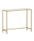 Konsolentisch LGT26G, 80cm (H), 100x35cm (BxT), rechteckig, glasklar / gold