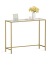 Konsolentisch LGT26G, 80cm (H), 100x35cm (BxT), rechteckig, glasklar / gold
