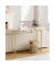 Konsolentisch LGT26G, 80cm (H), 100x35cm (BxT), rechteckig, glasklar / gold