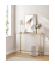 Konsolentisch LGT26G, 80cm (H), 100x35cm (BxT), rechteckig, glasklar / gold