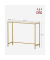 Konsolentisch LGT26G, 80cm (H), 100x35cm (BxT), rechteckig, glasklar / gold