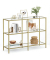 Konsolentisch LGT27G, 73cm (H), 100x30cm (BxT), rechteckig, glasklar / gold