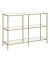 Konsolentisch LGT27G, 73cm (H), 100x30cm (BxT), rechteckig, glasklar / gold