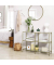 Konsolentisch LGT27G, 73cm (H), 100x30cm (BxT), rechteckig, glasklar / gold