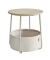 Beistelltisch LET223K67, 50cm (H), 45x45cm (BxT), rund, creme / beige