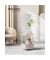Beistelltisch LET223K67, 50cm (H), 45x45cm (BxT), rund, creme / beige
