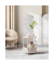 Beistelltisch LET223K67, 50cm (H), 45x45cm (BxT), rund, creme / beige