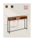 Konsolentisch LNT111K01, 81cm (H), 120x25cm (BxT), rechteckig, braun / schwarz