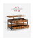 Couchtisch, 48-63cm (H), 100x50cm (BxT), rechteckig, braun / schwarz