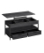 Couchtisch, 48-63cm (H), 100x50cm (BxT), rechteckig, schwarz / schwarz