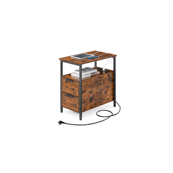 0194343194974 - Songmics - vasagle Beistelltisch Nachttisch mit Steckdosenleiste 2 Schubladen Sofatisch Nachtschrank für Wohnzimmer Schlafzimmer 0194343194974 - Songmics - vasagle Beistelltisch Nachttisch mit Steckdosenleiste 2 Schubladen Sofatisch Nachtschrank für Wohnzimmer Schlafzimmer