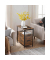 Beistelltisch LET325B01, 61cm (H), 35x60cm (BxT), rechteckig, braun / schwarz