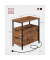 Beistelltisch LET325B01, 61cm (H), 35x60cm (BxT), rechteckig, braun / schwarz