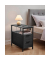 Beistelltisch LET325B22, 61cm (H), 35x60cm (BxT), rechteckig, anthrazit / schwarz