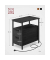 Beistelltisch LET325B22, 61cm (H), 35x60cm (BxT), rechteckig, anthrazit / schwarz