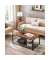 Couchtisch, 45cm (H), 106,2x60,2cm (BxT), rechteckig, braun / schwarz