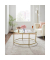 Couchtisch, 45,5cm (H), 84x84cm (BxT), rund, glasklar / gold