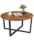 Couchtisch, 47cm (H), 88x88cm (BxT), rund, braun / schwarz