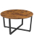 Couchtisch, 47cm (H), 88x88cm (BxT), rund, braun / schwarz
