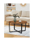 Couchtisch, 47cm (H), 88x88cm (BxT), rund, braun / schwarz