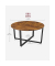 Couchtisch, 47cm (H), 88x88cm (BxT), rund, braun / schwarz