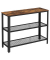Konsolentisch LNT81BX, 80cm (H), 101,5x35cm (BxT), rechteckig, braun / schwarz