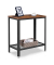 Beistelltisch LET31BX, 60cm (H), 60x30cm (BxT), rechteckig, braun / schwarz