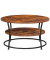 Couchtisch, 45cm (H), 80x80cm (BxT), rund, braun / schwarz