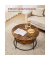 Couchtisch, 45cm (H), 80x80cm (BxT), rund, braun / schwarz